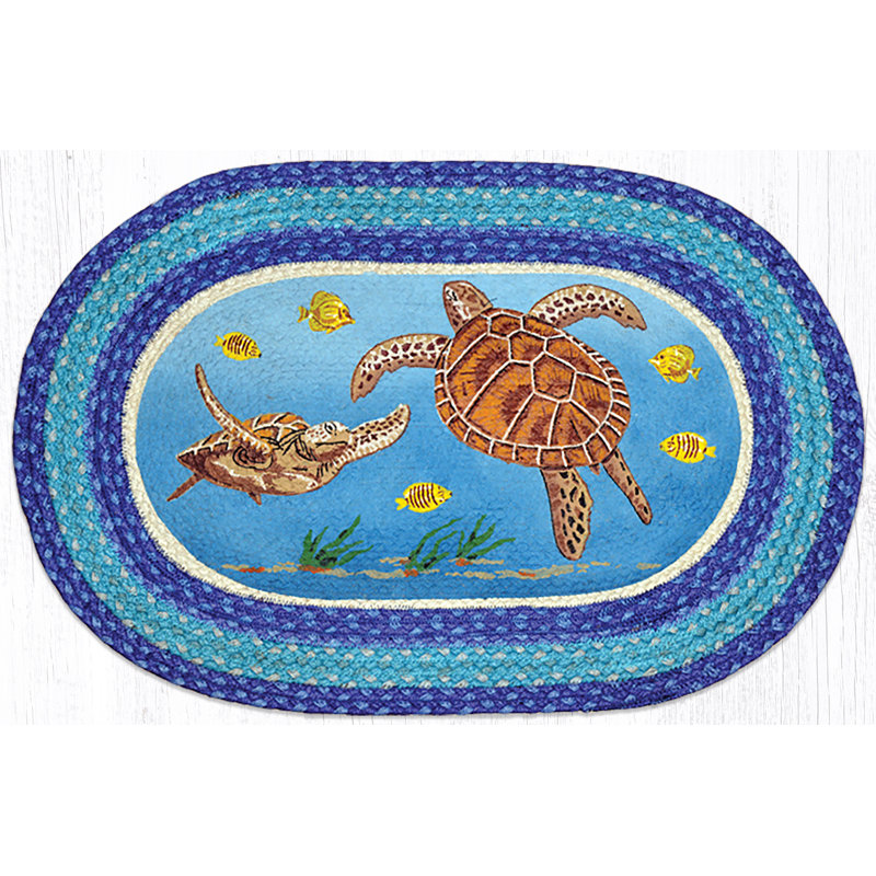Tapis imprimé tortue de mer