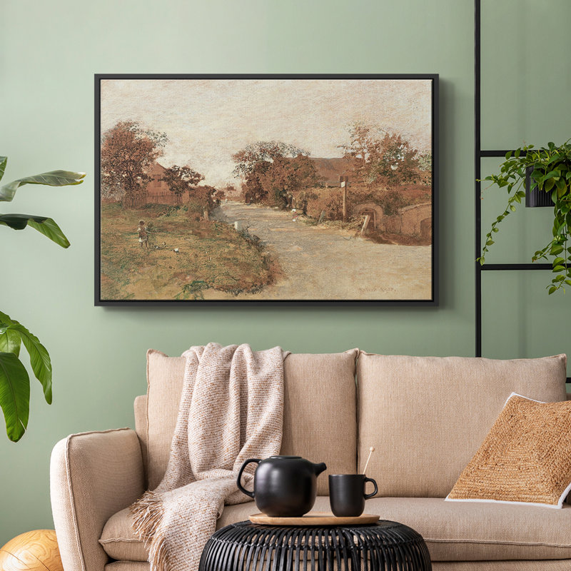 Animal rétro, Toile avec cadre flottant noir, 27" H x 41" W