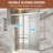 56"-60" W X 72" H Semi-Frameless Double Sliding Shower Door with Tempered Glass and Nano Coating, Brushed Nickel-121282822