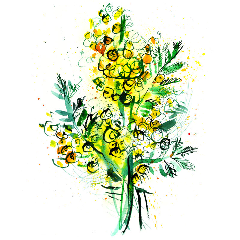 Hanlontown " Flower Bouquet " by 94Clover Painting Print, 12" H x 12" W
