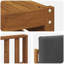 Ensemble de canapé 9 pièces en bois d'acacia massif naturel et anthracite