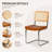 19.3" H Mid-Century Faux Leather Cantilever Dining Chair-129453334