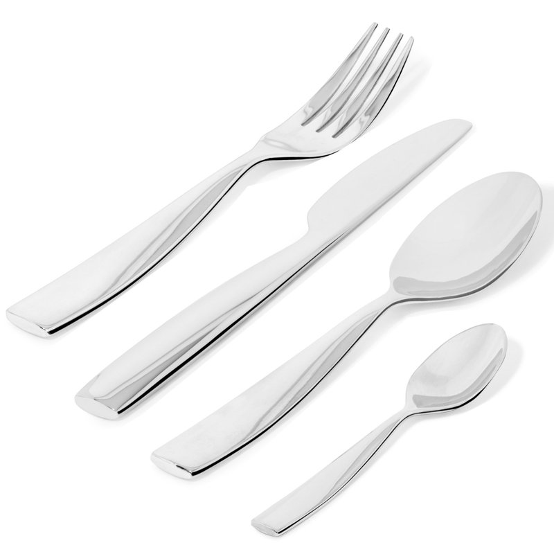 Alessi Dressed Stainless Steel Flatware Set - Service for 6