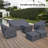 Amanda Rattan Patio Sofa Seating Group Cover