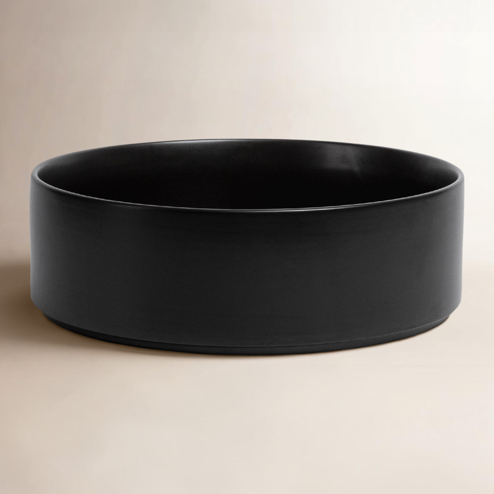 Stackable Handcrafted Stoneware Serving Bowl, Black