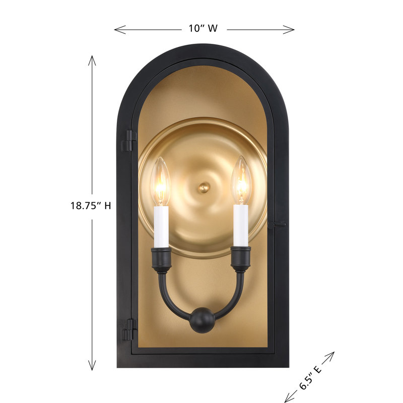 Lanterne murale d'extérieur 2 lumières Grotto, 2, H 18,75 po x l 10 po x P 10 po