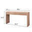 Console moderne à 4 tiroirs - Table d'entrée de 59,2 po au fini bois naturel-1076250734