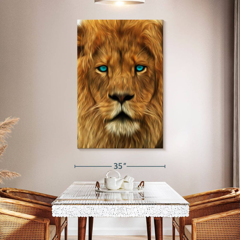 Regard de lion Brampt, H 51 po x l 34 po