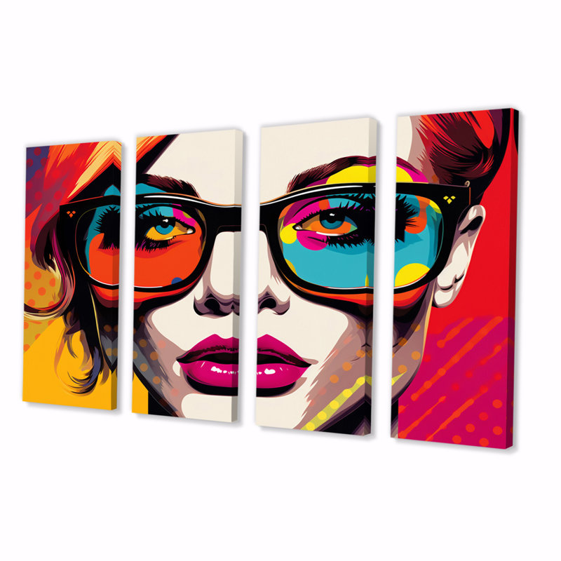 Pop Art Selfportrait I sur toile, reproduction de 4 pièces