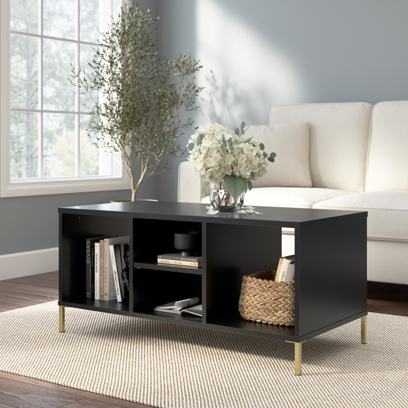 Sihi Coffee Table With Shelves, Spacious Living Room Centerpiece, Stylish Design, Storage, Furniture