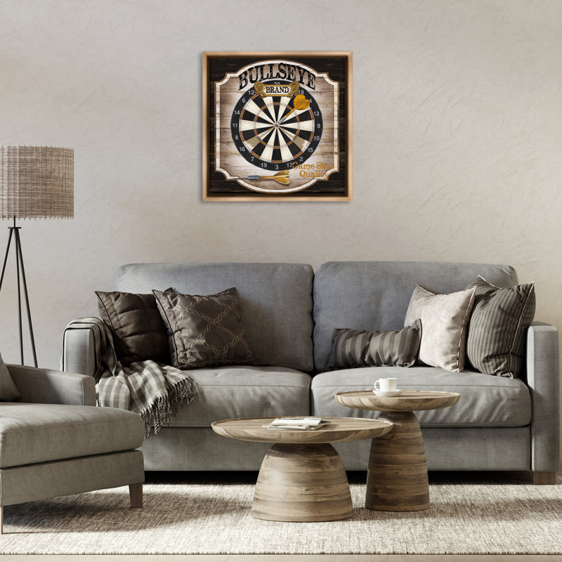 Art mural sur toile encadrée,, H 25 po x l 25 po, Cadre flottant orme Montalcino
