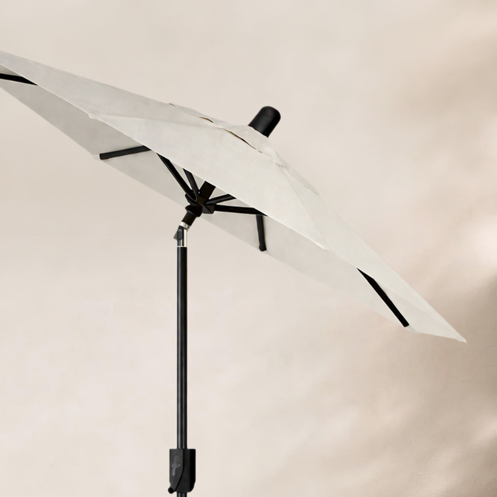 Natalie 6.2' Umbrella, Canvas Natural, Black Sapphire