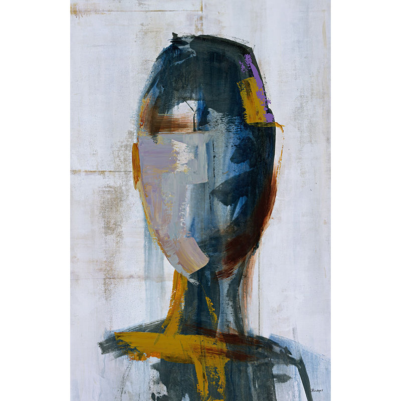 Thought Machine I Painting by Bridges, Glass Coat, 16" H x 10.5" W x 1.5" D