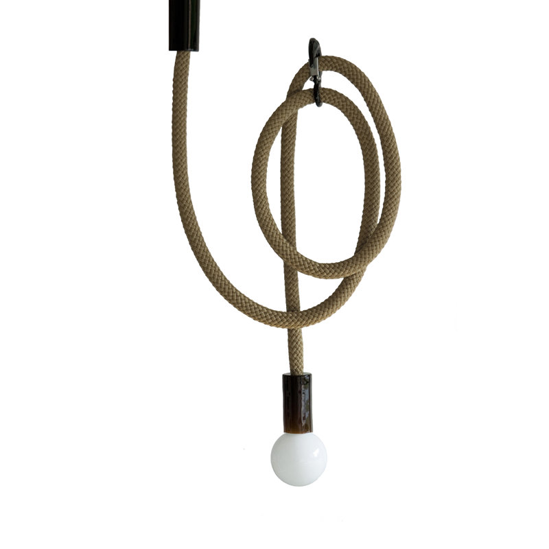 1 - Light Pendant, Tan/Black