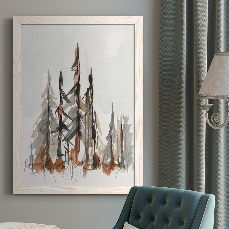 Rustic Evergreen II, reproduction d'art sur toile, Blanc, H 37,5 po x l 27,5 po x P 1 po