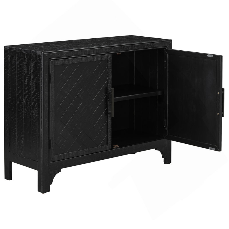 U_STYLE 40'' Modern Cabinets with Unique Design Doors with 1 Adjustable Shelves