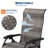 1 pcs 33 inch Gray Patio Rattan Folding Reclining Chair, Adjustable Portable Lounge Chair with Wide Armrests, Heavy Duty Wicker for Poolside, Balcony, Backyard & Garden-1339718445
