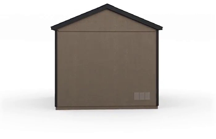 Beige 8' x 10' Pine Wood Storage Shed with Windows