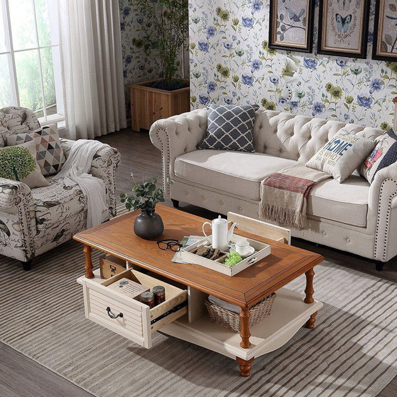 Table basse American Retro, Blanc