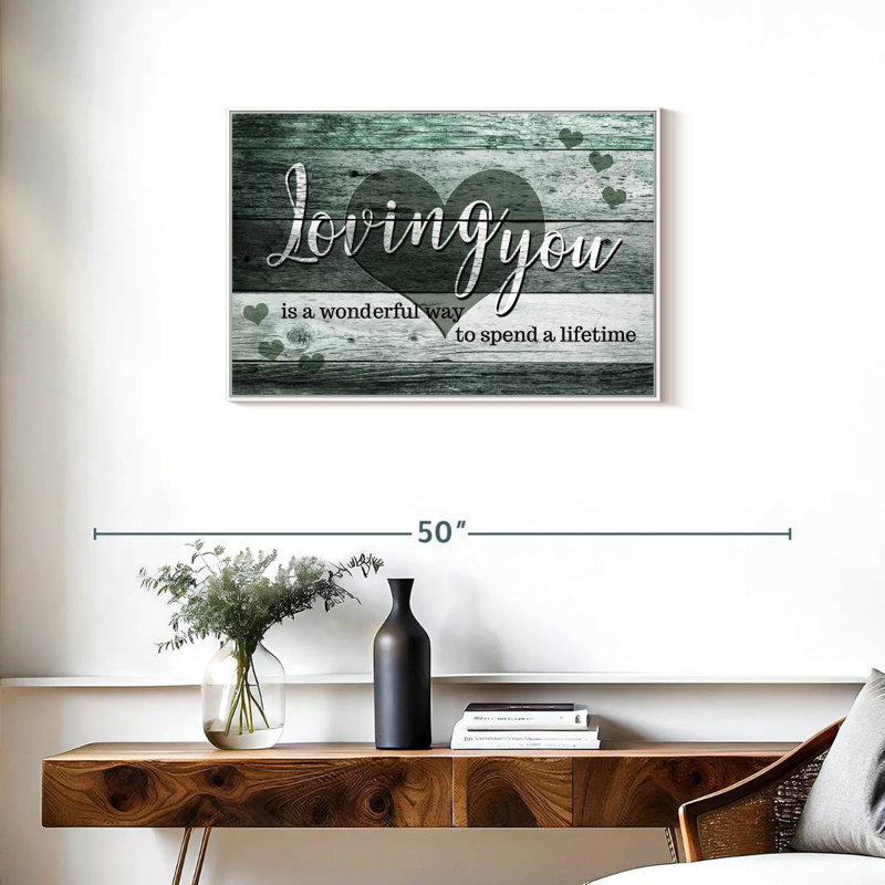 Citation de mariage «I Love You» II, Cadre flottant blanc, 31 po x 21 po