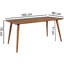 Uecker Sheesham Rectangular Wood Top Dining Table with Wood Base-26344142
