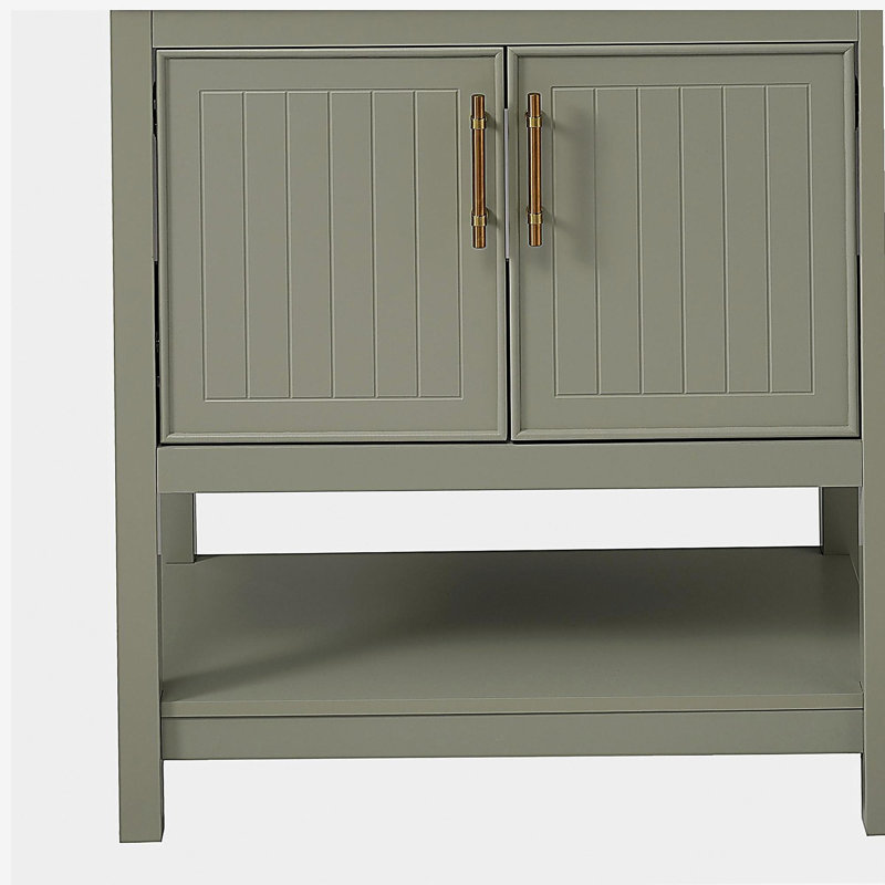 30-Inch  Bathroom Vanity with Sink and Versatile Storage - for Small Bathrooms, Green