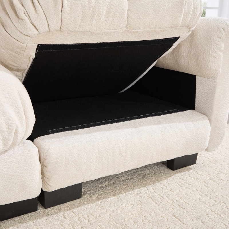  Canapé en chenille Cloud, Beige Chenille