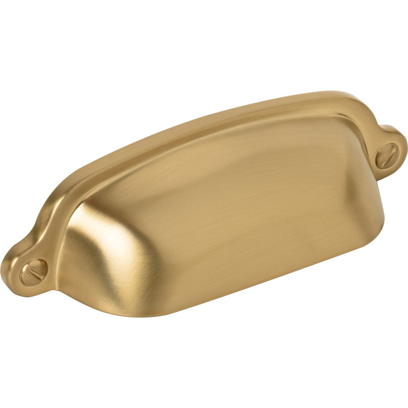 Honey Bronze Traditional Cup Cabinet Pull with Mounting Hardware