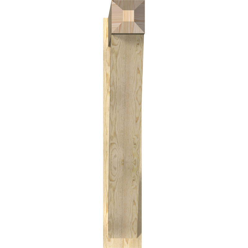 Artisan traditionnel en bois rustique, Sapin Douglas de 8 po (sciage brut), P 48 po x H 48 po
