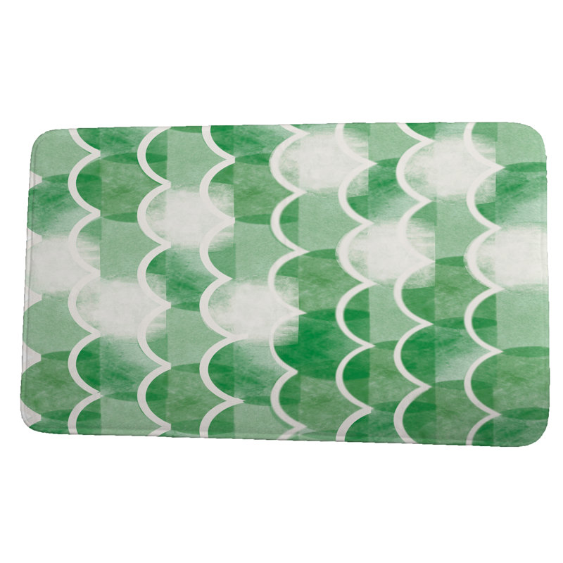 Tapis de bain Lenihan, l 21 po x L 34 po, Vert