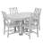 Rustic 5-Piece Extendable Dining Table Set Round Trestle Table And 4 Cross Back Dining Chairs For Kitchen-852383000-852383002-852383005