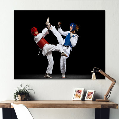 Fight Of Taekwondo, reproduction d'art sur toile