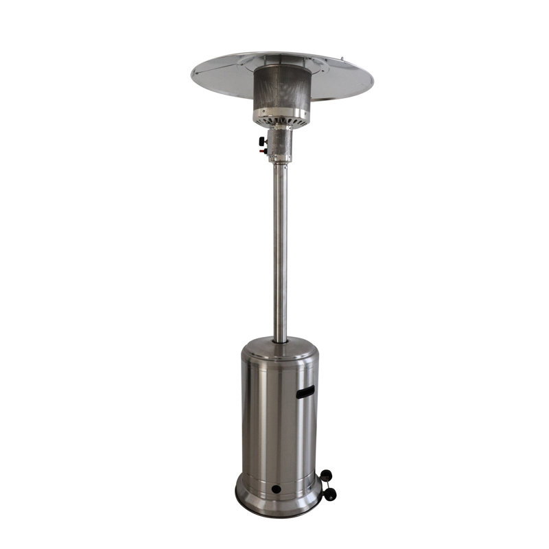 Chauffe-terrasse 46000 - Acier inoxydable, gris acier, solution de chauffage polyvalente Profitez de la chaleur à l'extérieur