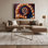 "Desserts Cheese puffs", art mural sur toile brune