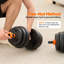 Ensemble d'haltères réglables de 20 kg, ensemble 4 en 1 avec connecteur, utilisable comme barre d'haltères, kettlebell, support pour pompes, disque de poids, idéal pour les exercices de conditionnement physique à domicile. Convient aux hommes et aux femmes.