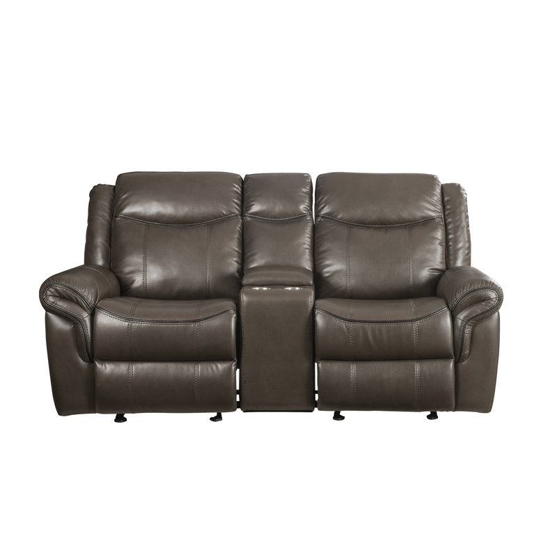 Causeuse en cuir Lydia Aire Motion avec port USB et console Lydia