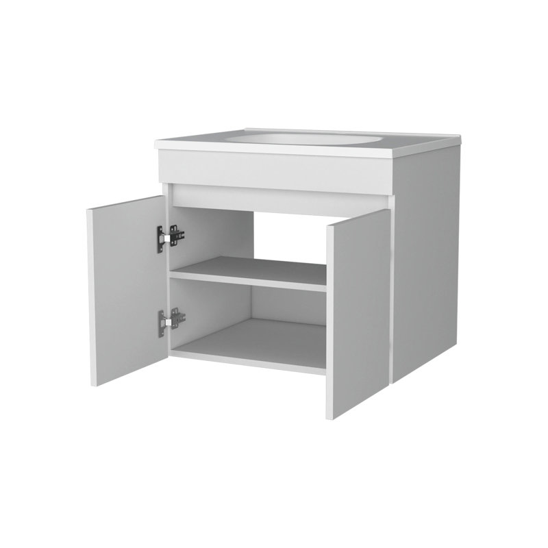 Meuble-lavabo avec 2 portes, Blanc