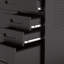Armoire de rangement mobile avec compartiment verrouillable et 4 tiroirs