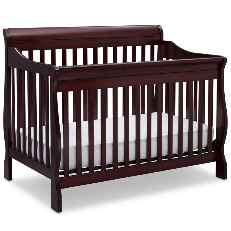 Espresso Cherry Solid Wood Convertible Carter Crib