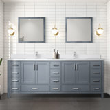 Jacques 84 in. W x 22 in. D Double Bath Vanity, and 34 in. Mirrors