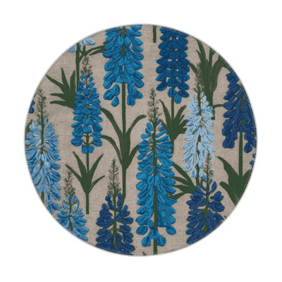 Tapis bleu intérieur et extérieur Botanical