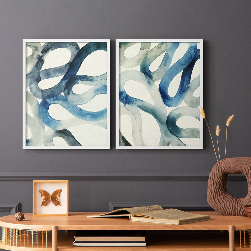 «Water & Sand I», reproduction encadrée de qualité supérieure - prête à être accrochée - aucun clou requis - aucun clou requis