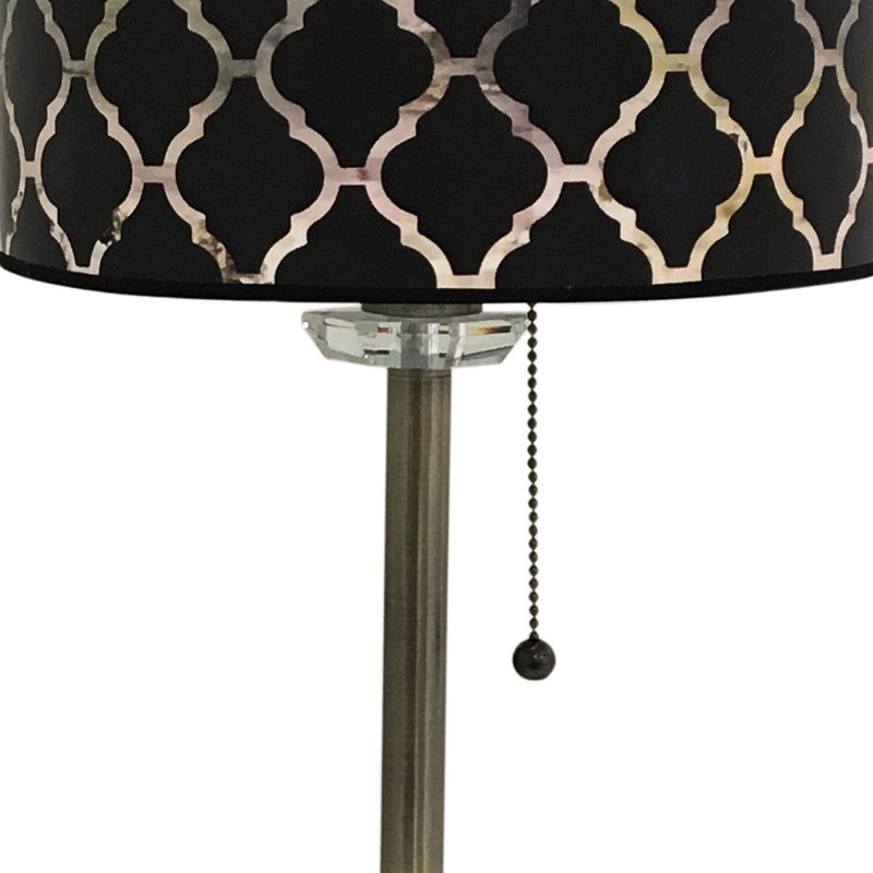 Meyerson Table Lamp, Brushed Brass/Black, Cream