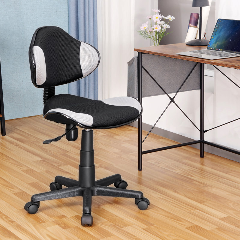 Aldous 360° Swivel Writing Office Task Chair with Mesh Back and Adjustable Height, Black/Grey