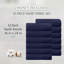 Home Weavers - Ensemble de serviettes de bain 100% coton 100% coton zéro torsion Robbin 500 g / m², 12 po x 24 po (12) (12 serviettes à main), bleu marine-130204315-130204321