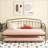 Twin Metal Daybed with Trundle, No Box Spring Needed, Anti-Noise, Black