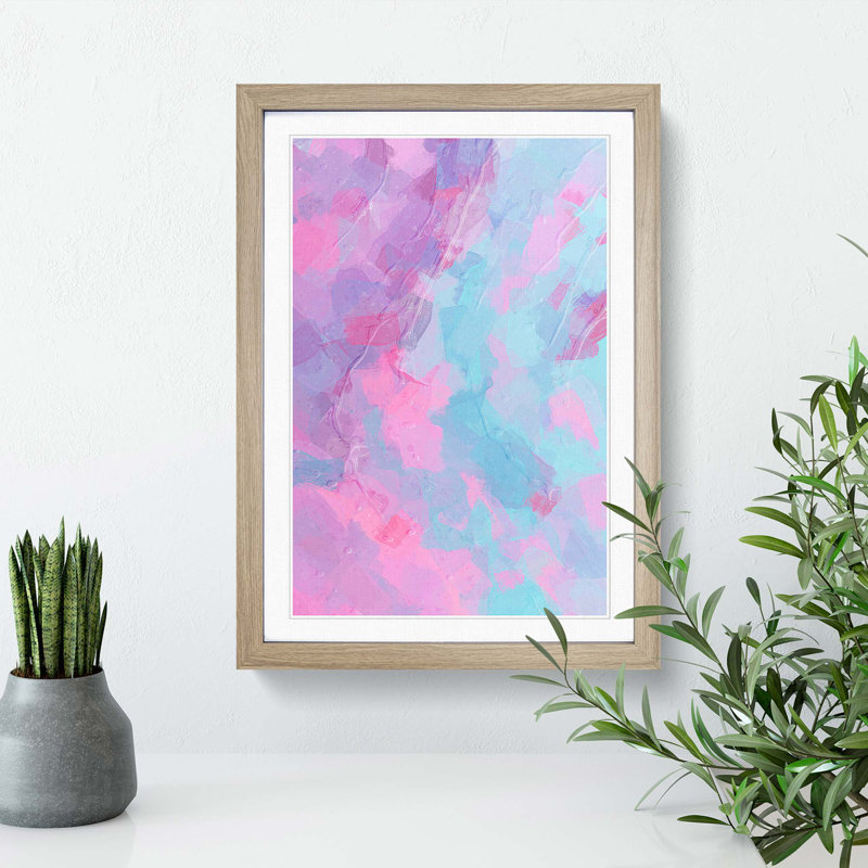 Free Light in Abstract - Picture Frame Graphic Art Print, 87cm H x 62cm W x 2cm D, Oak Framed