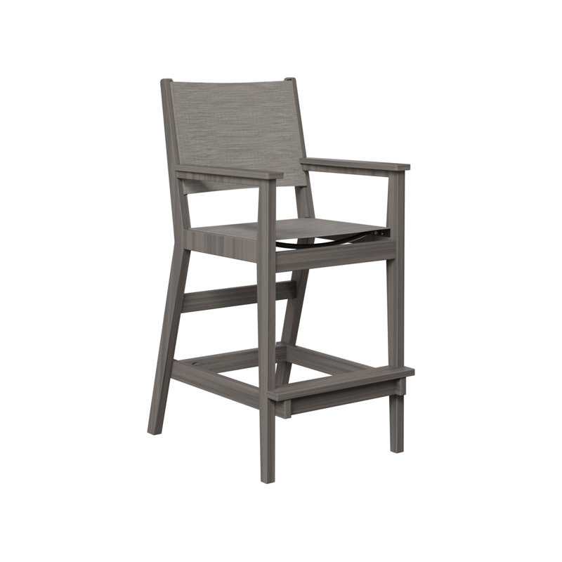 Chaise de bar berlinois Berlin, 27.5", Gris côtier