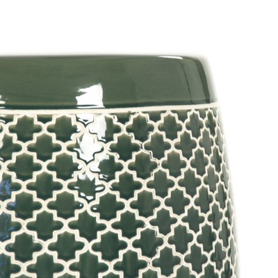 Gable Ceramic Accent Stool