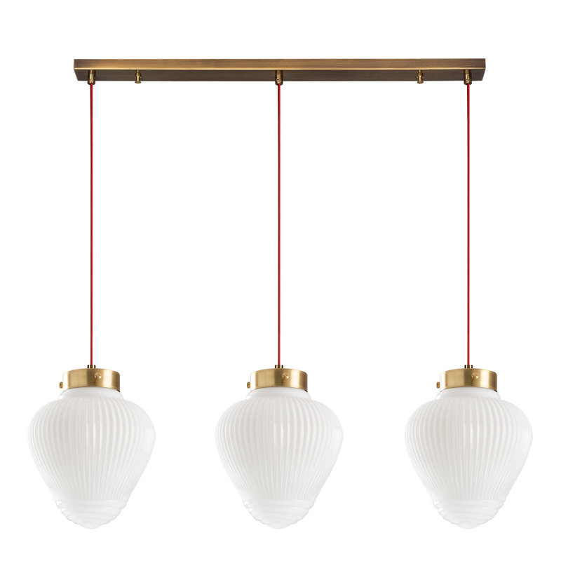Luminaire suspendu simple à 1 lumière Callista, Blanc